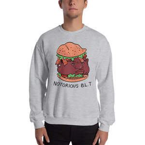 Notorious BLT Crewneck Sweatshirt (Gray) - punpantry