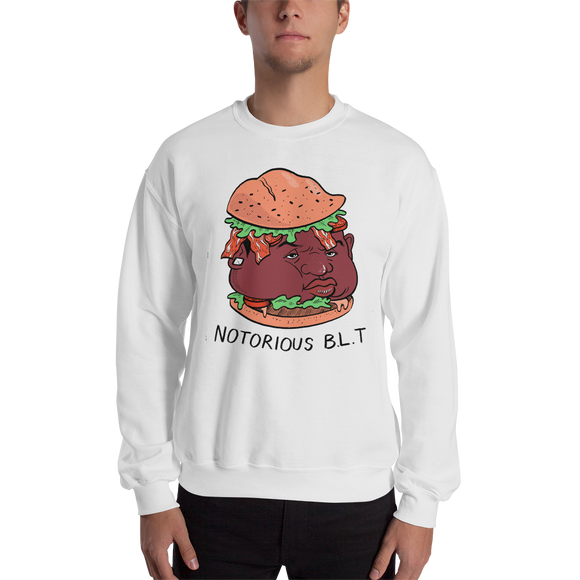 Notorious BLT Crewneck Sweatshirt (White) - punpantry