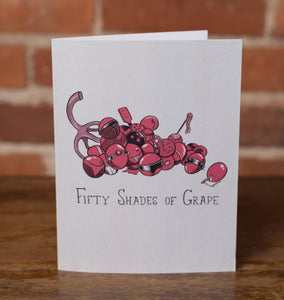 50 Shades Of Grape Greeting Card - punpantry