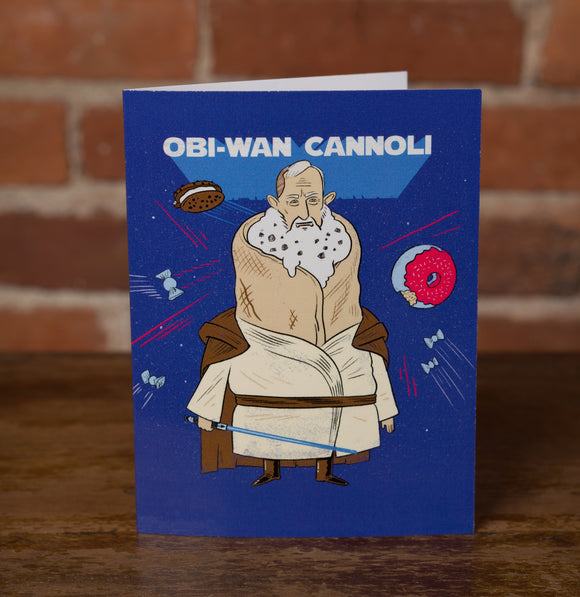 Obi-Wan Cannoli Greeting Card - punpantry