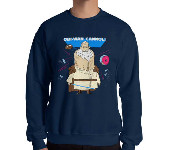 Obi-Wan Cannoli Crewneck Sweatshirt, Star Wars Funny Gift - punpantry