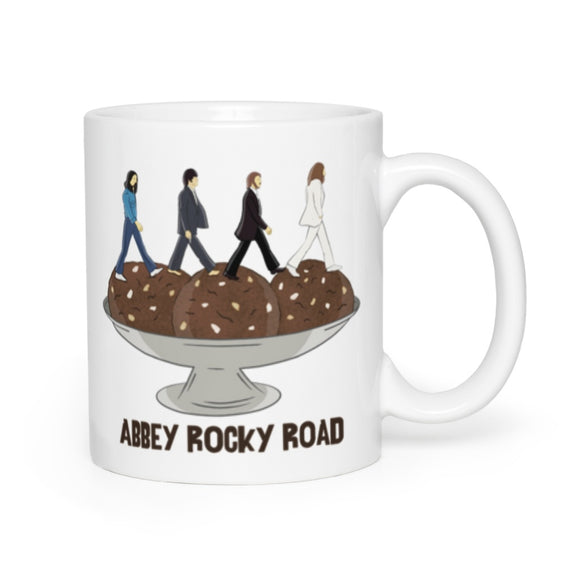 Abbey Rocky Road Ceramic Mug - White - punpantry